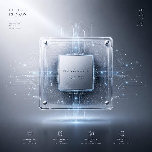 极简科技海报 AI 生图提示词效果图