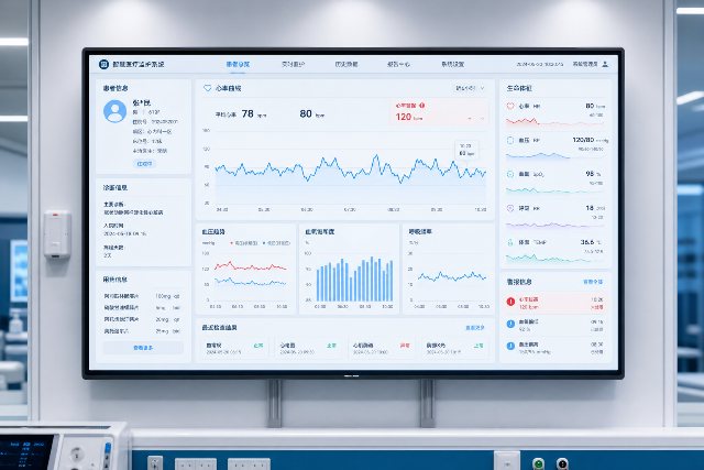 医疗健康仪表盘 AI 生图提示词效果图