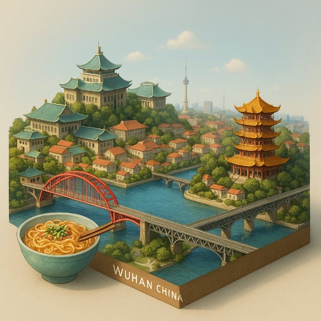城市等距微缩模型 AI 生图提示词效果图