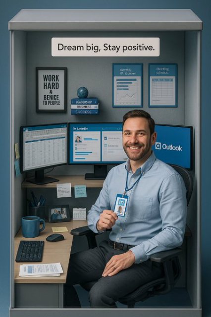 LinkedIn职场人像照 AI 生图提示词效果图
