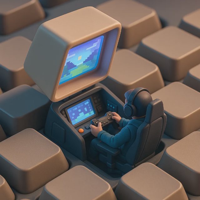 键帽驾驶舱微场景 AI 生图提示词效果图