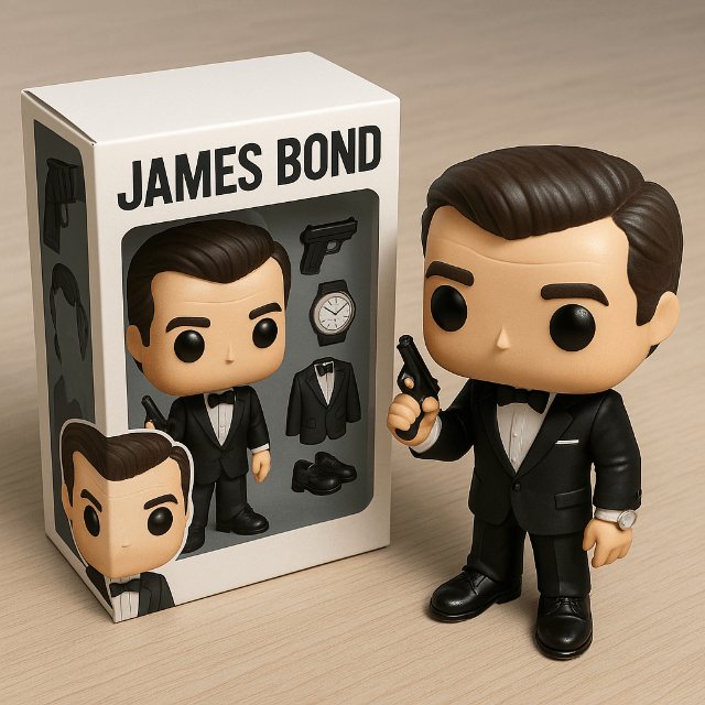Funko Pop手办包装盒 AI 生图提示词效果图