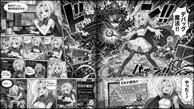 双页漫画分镜 AI 生图提示词效果图