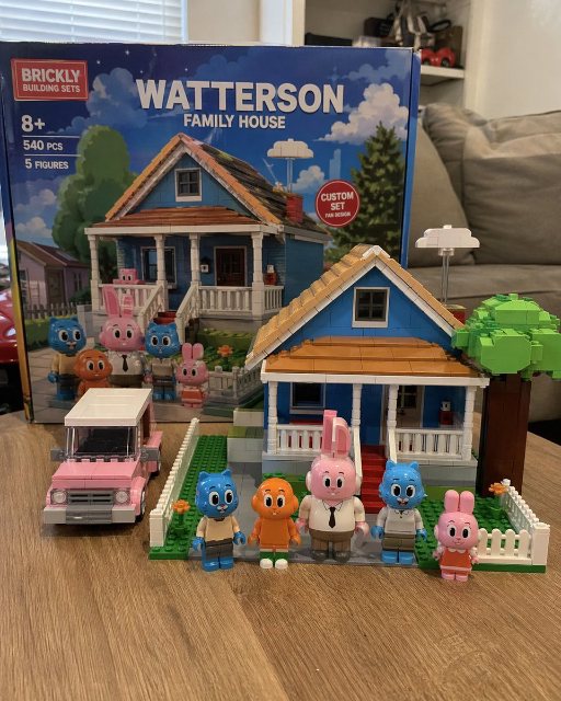 WATTERSON家庭积木模型 AI 生图提示词效果图